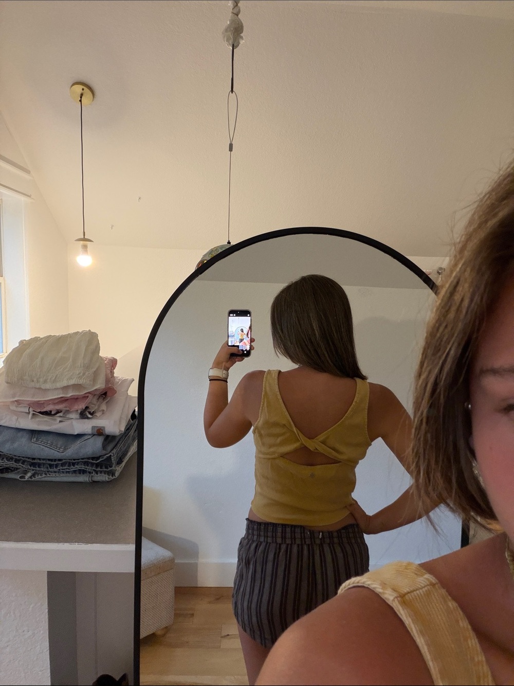 Roxy Yellow Cropped Tank Top - Picture 2 of 2
